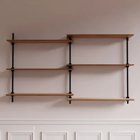 Regál na stenu DECO s 6 policami 92,5x160x17,5 cm