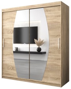 Šatníková skriňa 180 cm Eclipse (dub sonoma + dub sonoma). Akcia -26%. Vlastná spoľahlivá doprava až k Vám domov. 1063426