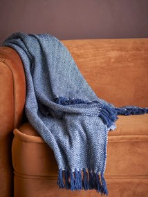 Bloomingville Prehoz z recyklovanej bavlny Herringbone 130 x 160 cm