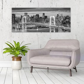 Obraz - Čiernobiele veľkomesto (120x50 cm)