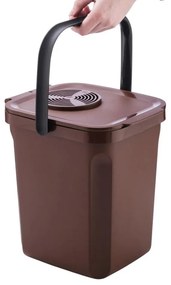 Denox Active odpadkový kôš na organický odpad 10 l, hnedý
