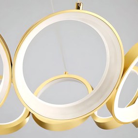 Toolight Toolight, LED závesné svietidlo 80cm, 70W, 4000K, 3269lm, APP1800-CP, zlatá matná, OSW-09667