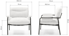 Moderní relaxační křeslo INVERNO ecru