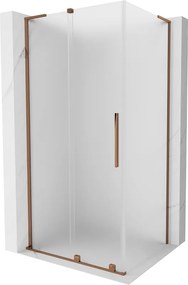 Mexen Velar L, sprchový kút s posuvnými dverami 110 x 80 cm, 8mm sklo námraza, ružové zlato, 871-110-080-33-60