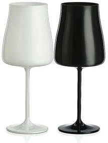 Crystalex Poháre na víno Black White 400 ml 2 ks