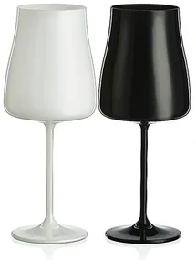 Crystalex Poháre na víno Black White 400 ml 2 ks