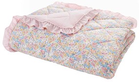 Ružový prešívaný pléd 220x230 cm Darcy Floral – Catherine Lansfield