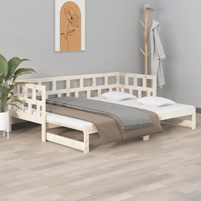 Rozkladacia denná posteľ borovicový masív 2x(90x190) cm