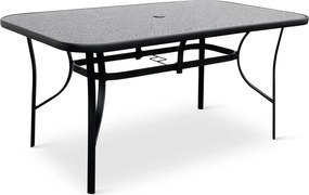 Noela Záhradný jedálenský set Klaudia čierny + 4x kovová stolička Ramada