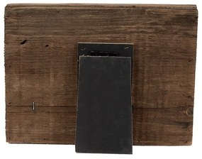 Hnedý antik drevený fotorámik s klipom Clipp - 21*3*16 cm / 9*13 cm
