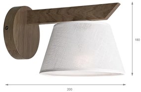 Brilagi - LED Nástenné svietidlo ANTHONY 1xE14/40W/230V dub orech/biela