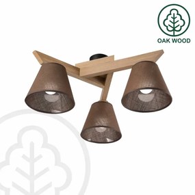 Brilagi - LED  Prisadený luster ANTHONY 3xE14/40W/230V dub/hnedá