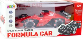 LEAN Toys Športové auto, pretekárske auto, diaľkovo ovládané RC, efekt dymu, 2,4 GHz, červené