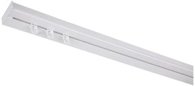 Biela stropná PVC garniža 150 cm - jednoradová