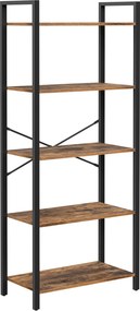 XXXLutz REGÁL, hnedá, čierna, uhlíková oceľ, 66/153/30 cm Boxxx - Online Only drobný nábytok - 002543000125