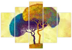 Obraz - Stromy na kopci (150x105 cm)