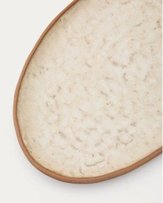 Béžové servírovacie keramické taniere v súprave 3 ks Zunel – Kave Home