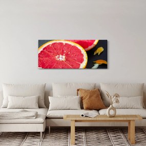 Obraz rozkrojených grapefruitov (120x50 cm)