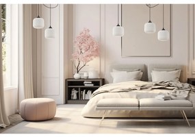 Závesné svietidlo Riffle Spider, 5x biele sklenené tienidlo, b