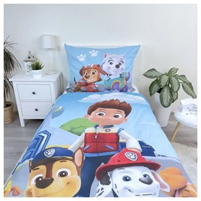 Modré bavlnené detské obliečky na jednolôžko 140x200 cm Paw Patrol – Jerry Fabrics