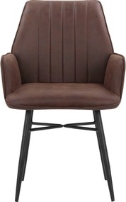 Hnedé čalúnené jedálenské kreslá v súprave 2 ks Anzo – Støraa