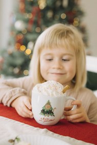 Bella Rose Porcelánový hrnček Šťastné a Veselé s mačkou 350 ml