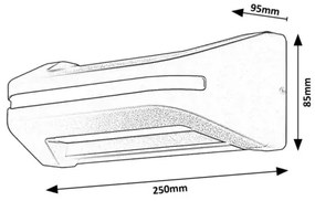 Rabalux 77174 - LED Vonkajšie nástenné svietidlo KOBARID LED/20W/230V IP54