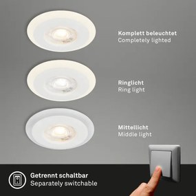 Briloner 7039036 - SADA 3x LED kúpeľňové podhľadové svietidlá 3xLED/5W/230V IP44 biele