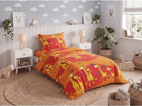 Krepové obliečky do postieľky Žirafa oranžová