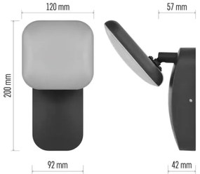 LED Vonkajšie flexibilné nástenné svietidlo NIKA LED/12,5W/230V IP44