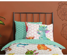 Bavlnené detské obliečky na jednolôžko/predĺžené 140x220 cm Dragons – Good Morning