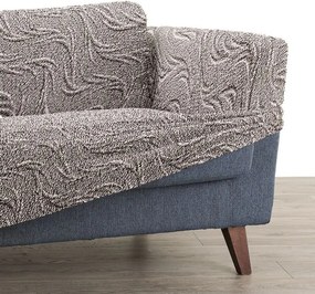 Bielastické poťahy BRILLANTE hnedé dvojkreslo (š. 120 - 160 cm)