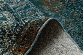 Koberec OMEGA MAMLUK tmavomodrý / hnedý kruh