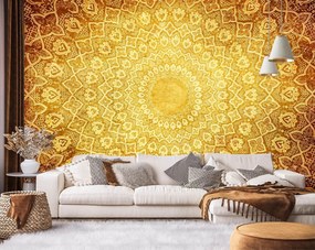 Gario Fototapeta Orientálna zlatá mandala Materiál: Vliesová, Rozmery: 200 x 140 cm