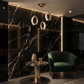 Toolight Toolight, LED závesné svietidlo G176-3CP, zlatá lesklá, OSW-07820