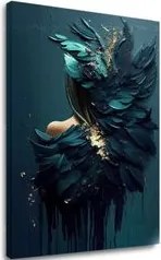 Moderné obrazy na plátne  - Feminine Touch of Angelic Beauty