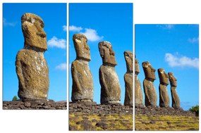 Obraz na plátne - Ahu Akivi moai 1921C (135x90 cm)