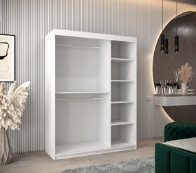 Šatníková skriňa 150 cm Milain (biela). Akcia -20%. Vlastná spoľahlivá doprava až k Vám domov. 1126000
