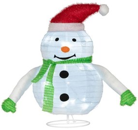 Nexos 72883 Vianočná dekorácia - snehuliak, 30 LED, 58 cm