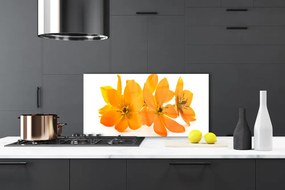 Nástenný panel  Oranžové kvety 140x70 cm