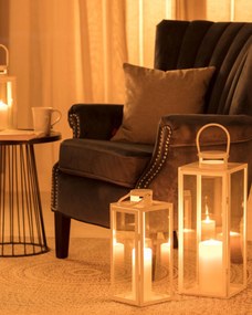 Lampáš Metalowy Elegance White 40 cm