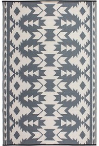 Sivý obojstranný vonkajší koberec z recyklovaného plastu Fab Hab Miramar Gray, 120 x 180 cm
