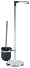 WENKO 21836800 - WC kefa PARUS 25,5x57 cm nerezová/strieborná/čierna