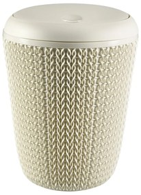 Biely odpadkový kôš do kúpeľne Curver Knit, 7 l
