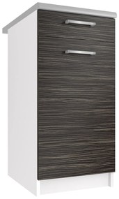 Kuchynská skrinka Belini spodná so zásuvkami 40 cm eben kráľovský s pracovnou doskou  TOR SDSZ1-40/0/WT/HK/0/P