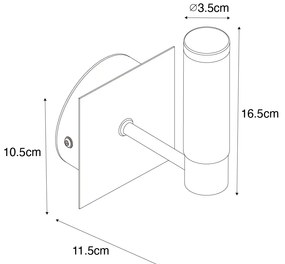 Moderná nástenná lampa do kúpeľne chróm IP44 - Bath