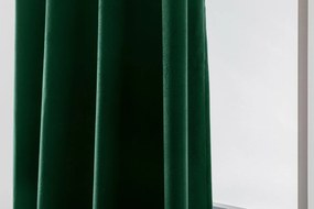Tmavo zelený zatemňovací záves VELVET 140x270 cm Zavesenie: Riasiaca páska
