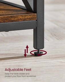 Konferenčný stolík VASAGLE s výsuvnou doskou, 50 x 100 x 49-62 cm, rustikálny hnedý