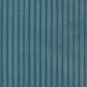 Tyrkysové menčestrové kreslo s podnožkou Niko – Ropez