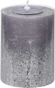 Vianočná sviečka Rustic – sivá 9 cm